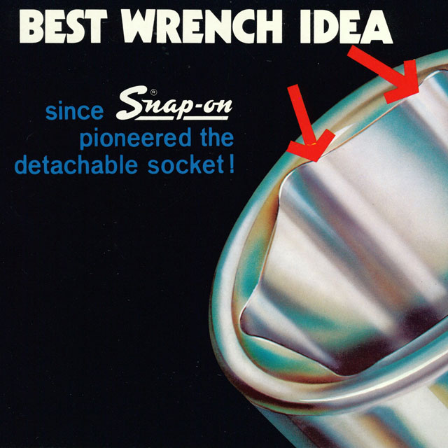 Snap-on poster with slogan: Best Wrench Idea…since Snap-on pioneered the detachable socket!