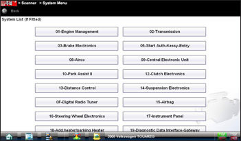 Scanner > System Menu