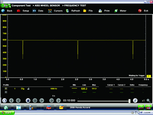 Component Test > ABS Wheel Sensor > Frequency Test