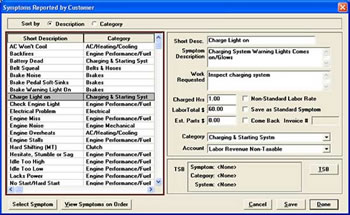 ShopKey Shop Management Symptom Wizard
